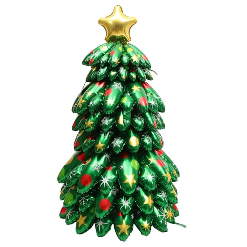 VICASKY aufblasbarer tannenbaum überwintern weihnachrsbaum weihnatsdeko lametter christbaum winterk Partydekoration draussen Weihnachtsgeschenk weihnachtsfeier liefert Aluminiumfolie Green von VICASKY