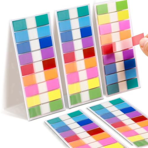 VICDUEKG 900 Blätter Sticky Notes Haftstreifen Klebezettel Transparent Page Marker Klein Haftstreifen Wiederbeschreibbar Durchsichtige Index Tabs für Schreibwaren Aesthetic Studieren Büro von VICDUEKG