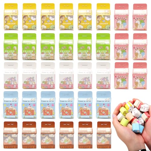 VICHOS Mitgebsel Kindergeburtstag 5 6 7 8 9 10 Jahre, 36Pcs Radiergummis für Kinder Blind Box Erasers, Radiergummis als Give Away Kindergeburtstag Mitgebsel von VICHOS