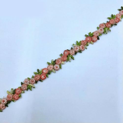 2 Yards/lot Bestickte Blumen Spitzenbesatz Hochzeitskleid Bänder Stoffbesatz DIY Handwerk Wasserlöslich Nähen Kleidung Zubehör von VICIYOO