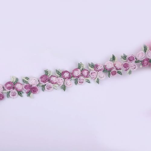 2 Yards Stickerei Blumenspitze Trim Barcode DIY Kleidung Halskette Halsbänder Nähen handgemachte Dekoration Zubehör von VICIYOO