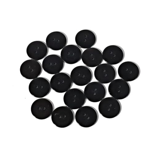 30/50/100 Stück schwarze/weiße runde Kunststoffknöpfe mit 2 Löchern zum Nähen von Scrapbooking, Kleidungsstücken, DIY-Bekleidungszubehör von VICIYOO