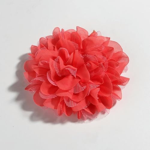 5 STÜCKE 4,4 "11 CM Spitzenbesatz Patch Applikation Stoff Künstliche Blumen Hochzeitskleid Chiffon Blume Braut Haar Schleier Kleidung Dekoration von VICIYOO