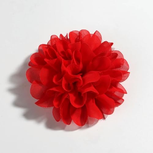 5 STÜCKE 4,4 "11 CM Spitzenbesatz Patch Applikation Stoff Künstliche Blumen Hochzeitskleid Chiffon Blume Braut Haar Schleier Kleidung Dekoration von VICIYOO