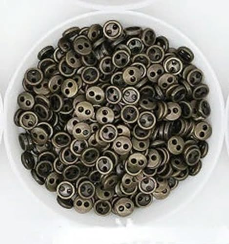 Mini-Metallknöpfe für selbstgemachte Puppenkleidung, runde Schnallen, 2 Löcher, handgefertigt, Scrapbooking, Nähen, 30 Stück, 3/4/5/6/7/8 mm von VICIYOO
