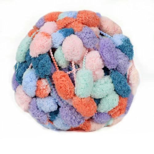 VICIYOO 1 Stück, 130 g, Regenbogen-Knäuelgarn, buntes Pom-Pom-Polyestergarn zum Stricken, für Decken, Kissen, Häkelmatten, Garn, 25 m, 984 Zoll von VICIYOO