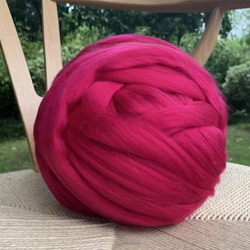 VICIYOO 1000 g/Knäuel Dickes Wollgarn zum Selbermachen, Arm-Roving, Strickdecke, Dickes, Dickes Garn, Handstricken, Spinnen, Häkeln, Nähgarn von VICIYOO