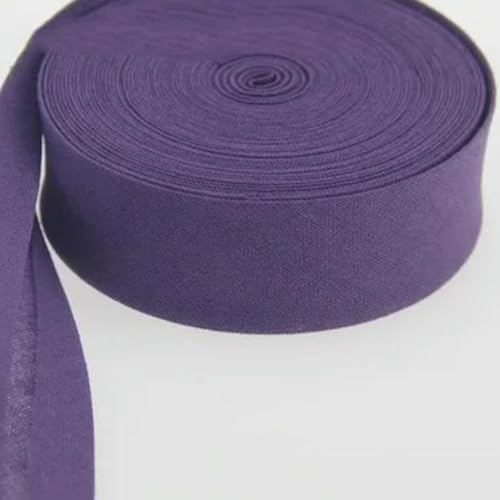 VICIYOO Schrägband aus Baumwolle, 20 mm breit, 3/4 Zoll, gebügelt, einseitig gefaltet, zum Binden von Kleidungsstücken, zum Basteln, Handarbeiten, 5 m/Stück von VICIYOO