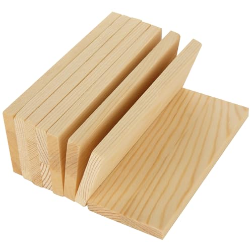 VIDETOL Rechteckige Tafel aus Kiefernholz, 10 cm, unlackierte Holzstreifen, natürliche Blanko-Bögen für Dekoration, DIY, Gravur, 30 Stück von VIDETOL