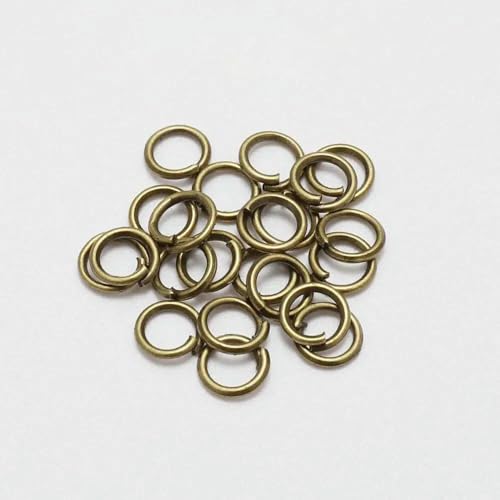 100–200 Stück/Los 4 5 6 8 10 mm Schlaufen offene Biegeringe Spaltringe Bastelverbinder für DIY-Schmuckherstellung Zubehör-Bronze-10 mm x 200 Stück von VIEPGJ