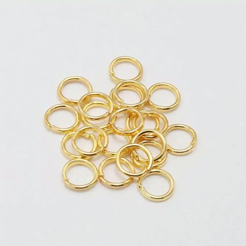 100–200 Stück/Los 4 5 6 8 10 mm Schlaufen offene Biegeringe Spaltringe Bastelverbinder für DIY-Schmuckherstellung Zubehör-Gold-10 mm x 200 Stück von VIEPGJ