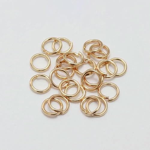 100–200 Stück/Los 4 5 6 8 10 mm Schlaufen offene Biegeringe Spaltringe Bastelverbinder für DIY-Schmuckherstellung Zubehör-KC Gold-12 mm x 200 Stück von VIEPGJ