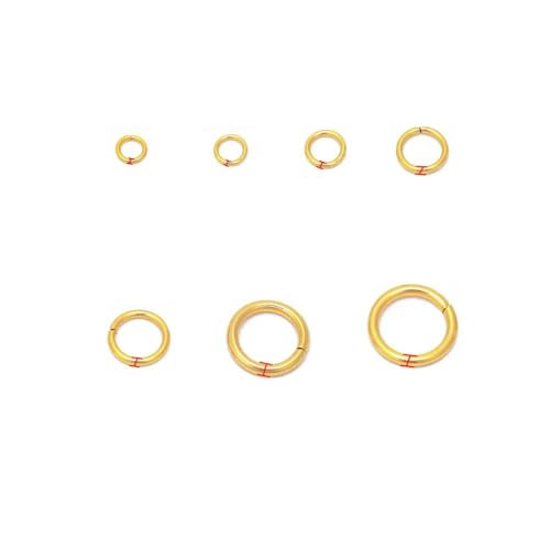 100–200 Stück offene Biegeringe aus goldfarbenem Edelstahl, Spaltringe, Verbinder für DIY-Schmuckherstellung, Zubehör, Großhandel, goldfarbene geschlossene Ringe, 1 x 8 mm von VIEPGJ