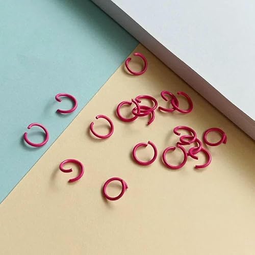 100 Stück/Los 8 10 mm bemalte bunte offene Biegeringe, baumelnder Spaltring-Verbinder für DIY-Armbänder, Schmuckherstellung, Zubehör-23–1,2 x 10 mm, 100 Stück von VIEPGJ