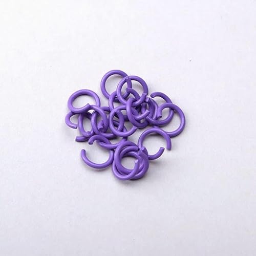 100 Stück/Los 8 10 mm bemalte bunte offene Biegeringe, baumelnder Spaltring-Verbinder für DIY-Armband, Schmuckherstellung, Zubehör-6–1,2 x 8 mm, 100 Stück von VIEPGJ