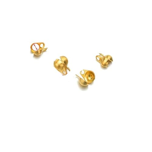 100 Stück/Los Edelstahl 18 Karat Gold 1,5 2 2,4 3,2 mm Kugelkette Kalotte End Crimp Bead Connector für DIY Schmuckherstellung Lieferant-Gold 1,5 mm von VIEPGJ