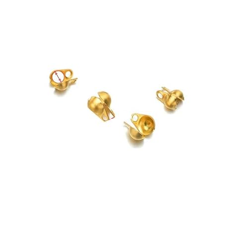 100 Stück/Los Edelstahl 18 Karat Gold 1,5 2 2,4 3,2 mm Kugelkette Kalotte End Crimp Bead Connector für DIY Schmuckherstellung Lieferant-Gold 2,4,0 mm von VIEPGJ