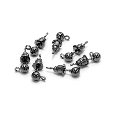 20–50 Stück/Los 3/4/5/6 mm Pin-Befunde Ohrstecker Basic Pins Stopper Verbinder für DIY Schmuckherstellung Zubehör Zubehör-Gun schwarz-3,0 mm von VIEPGJ