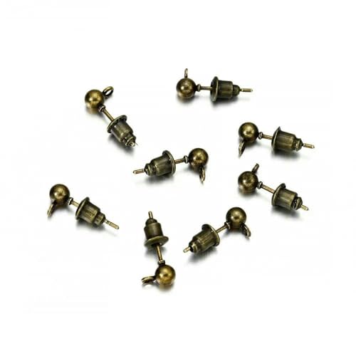 20–50 Stück/Los 3/4/5/6 mm Pin-Beschläge Ohrstecker Basic Pins Stopper Verbinder für DIY Schmuckherstellung Zubehör Zubehör-Antike Bronze-3,0 mm von VIEPGJ