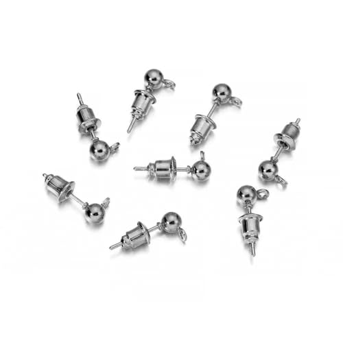 20–50 Stück/Los 3/4/5/6 mm Pin-Beschläge Ohrstecker Basic Pins Stopper Verbinder für DIY Schmuckherstellung Zubehör Zubehör-Rhodium-3,0 mm von VIEPGJ