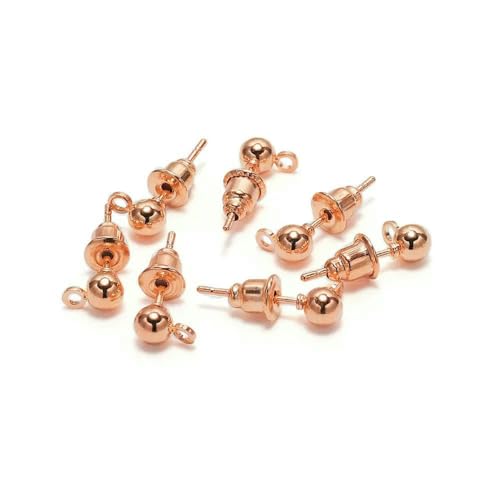 20–50 Stück/Los 3/4/5/6 mm Pin-Beschläge Ohrstecker Basic Pins Stopper Verbinder für DIY Schmuckherstellung Zubehör Zubehör-Roségold-3,0 mm von VIEPGJ