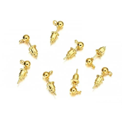 20–50 Stück/Los 3/4/5/6 mm Stiftbeschläge Ohrstecker Grundstifte Stopper Verbinder für DIY Schmuckherstellung Zubehör Zubehör-Gold-3,0 mm von VIEPGJ