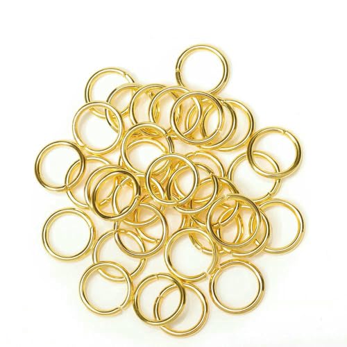 200 Stück/Los Großhandel Offene Kreis Biegeringe Halskette Armband Ohrring Anhänger Anschlüsse DIY Herstellung Schmuck Basteln Zubehör-Gold-5mm von VIEPGJ