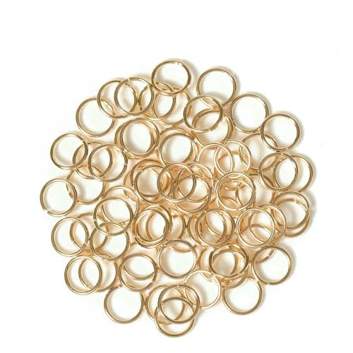 200 Stück/Los Großhandel Offene Kreis Biegeringe Halskette Armband Ohrring Anhänger Anschlüsse DIY Herstellung von Schmuck Bastelzubehör-KC Gold-6mm von VIEPGJ