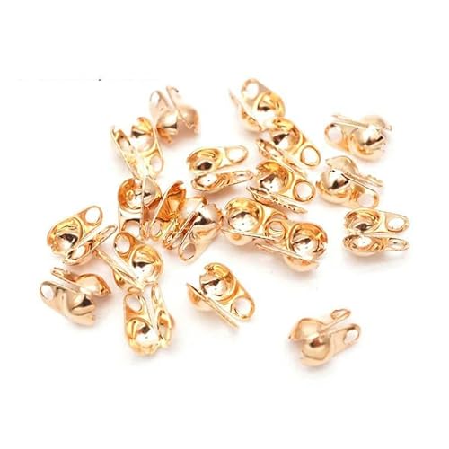 200 Stück 1,5 mm 2 mm 2,4 mm 3,2 mm Schmuckteile Silber vergoldet End Crimps Perlen Kugelkette Verbinder Verschluss Beschläge-KC Gold End Crimp-1,5 mm 200 Stück von VIEPGJ