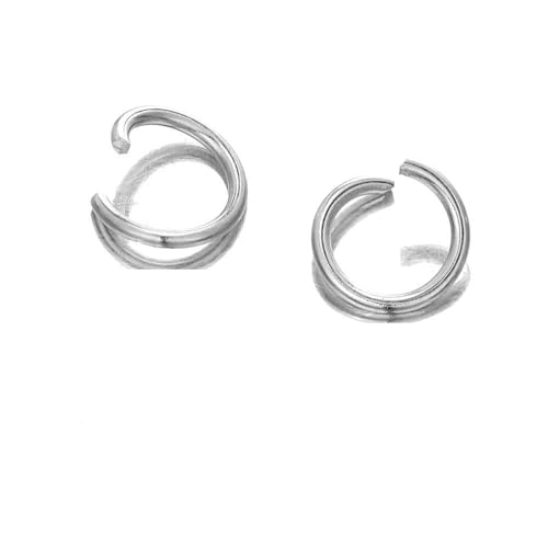 200 Stück offene Ringe aus Edelstahl 4,0 mm 5 mm 6 mm 7 mm 8 mm Biegeringe Verbinder für die DIY-Herstellung von Schmuckzubehör Halskettenbeschläge-0,6 x 4 von VIEPGJ