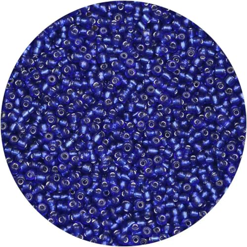 3,0 mm, 650 Stück, 18 g, silberfarbene Innenseite, Rocailles-Perlen aus Glas, Bastelperlen für Armbänder, Halsketten, Ringe, Rocailles-Perlen für DIY-Kunsthandwerk, Blau, 18 g, 650 Stück 3,0 mm, 650 Stück, 18 g, silberfarbene Innenseite, Rocailles-Perlen aus Glas, Bastelperlen für Armbänder, Halsketten, Ringe, Rocailles-Perlen für DIY-Kunsthandwerk, Blau, 18 g, 650 Stück von VIEPGJ