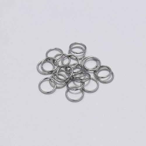 30–200 Stück 3–25 mm Edelstahl-Spaltring, offene Einzelschlaufen, Biegeringe, Verbindungsstücke für die Herstellung von DIY-Schmuckstücken, Zubehör-1,0 x 8 mm, 200 Stück von VIEPGJ