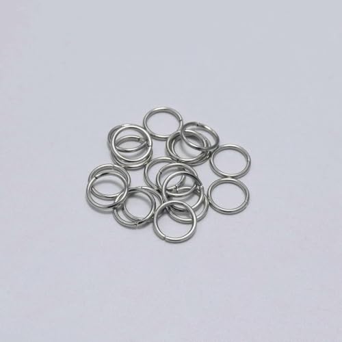 30–200 Stück 3–25 mm Edelstahl-Spaltring, offene Einzelschlaufen, Biegeringe, Verbindungsstücke für die Herstellung von DIY-Schmuckstücken, Zubehör-1,0 x 9 mm, 200 Stück von VIEPGJ