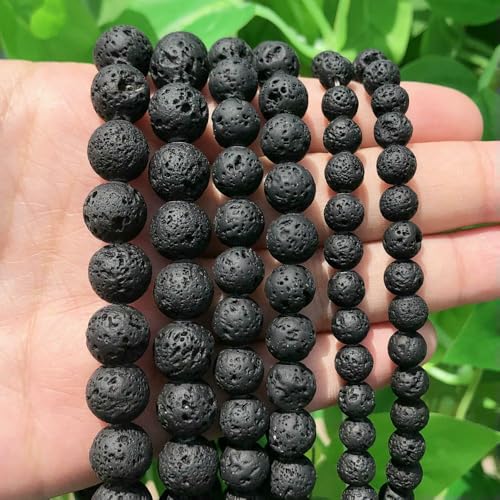 Naturstein, matt, Amazonit, runde Perlen zur Schmuckherstellung, lose Edelsteinperlen, DIY-Armband, Halskette, 38,1 cm, 4/6/8/10/12 mm, Gummi-Lava, 6 mm, 61 Stück Naturstein, matt, Amazonit, runde Perlen zur Schmuckherstellung, lose Edelsteinperlen, DIY-Armband, Halskette, 38,1 cm, 4/6/8/10/12 mm, Gummi-Lava, 6 mm, 61 Stück von VIEPGJ