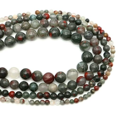 Naturstein-Aquamarin-Amethyst-Perlen, rund, lose Abstandshalter, Kristall-Edelsteinperlen zur Schmuckherstellung, DIY-Armband, Halskette, 4/6/8/10 mm, Blutstein, 8 mm, 45–48 Stück Naturstein-Aquamarin-Amethyst-Perlen, rund, lose Abstandshalter, Kristall-Edelsteinperlen zur Schmuckherstellung, DIY-Armband, Halskette, 4/6/8/10 mm, Blutstein, 8 mm, 45–48 Stück von VIEPGJ