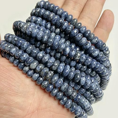 Naturstein-Rondellperlen, Jaspis, Jade, Abstandshalter, runde, flache Perle, DIY-Armband, Halskette, Ohrringe, Zubehör, Größe 5 x 8 mm, 14 blaue Jaspis-5 x 8 mm, 68 bis 70 Stück Naturstein-Rondellperlen, Jaspis, Jade, Abstandshalter, runde, flache Perle, DIY-Armband, Halskette, Ohrringe, Zubehör, Größe 5 x 8 mm, 14 blaue Jaspis-5 x 8 mm, 68 bis 70 Stück von VIEPGJ