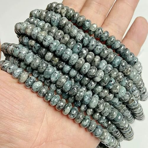 Naturstein-Rondellperlen, Jaspis, Jade, Abstandshalter, runde, flache Perle, DIY-Armband, Halskette, Ohrringe, Zubehör, Größe 5 x 8 mm, 18 grüne Jaspis-5 x 8 mm, 68 bis 70 Stück Naturstein-Rondellperlen, Jaspis, Jade, Abstandshalter, runde, flache Perle, DIY-Armband, Halskette, Ohrringe, Zubehör, Größe 5 x 8 mm, 18 grüne Jaspis-5 x 8 mm, 68 bis 70 Stück von VIEPGJ