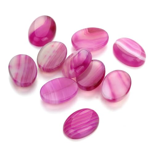VIEPGJ 5/10 Stück/Packung Cabochon Naturstein Oval Achat Lapis Tigerauge Lose Perlen Flache Rückseite Kamee Cabochon Abstandshalter zur Schmuckherstellung-Rosenstreifen Achat-18x25mm 10 Stück VIEPGJ 5/10 Stück/Packung Cabochon Naturstein Oval Achat Lapis Tigerauge Lose Perlen Flache Rückseite Kamee Cabochon Abstandshalter zur Schmuckherstellung-Rosenstreifen Achat-18x25mm 10 Stück von VIEPGJ