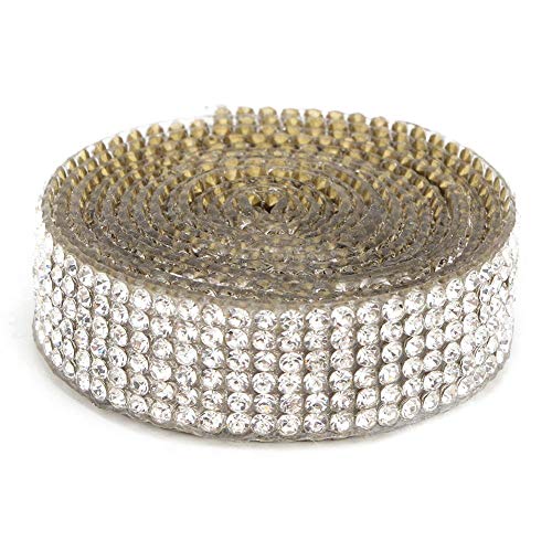 Strass Banding 5 Yard, 1 m Strass Kristallglas Mesh Banding Aufbügelapplikation Hochzeitskleid Schuhe Trim(07) von VIFERR