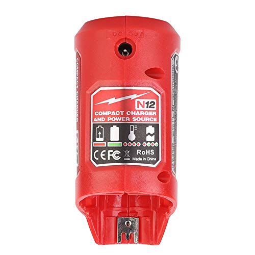 VIFERR Ladegerät Basis Tragbares USB-Ladegerät und Stromquelle Passend für Milwaukee 48-59-1201 M12 von VIFERR