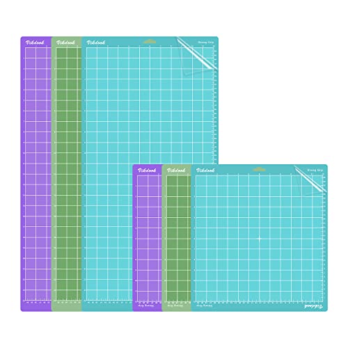 VIKDOOK Schneidematte für Cricut Maker 3/Maker/Explore 3/Air 2/Air/One 12 x 12 30,5 x 30,5 12 x 24 60,5 x 30,5 Variety Grip 6 Mats Griffmatte für Cricut-Zubehör von VIKDOOK