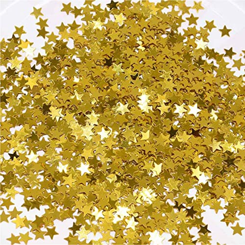 VIKSAUN 40g Gold Sterne Glitzer Pailletten, Konfetti Klein Streudeko Glitzerndes Metallfolie Sterne für Hochzeit Party Dekoration Geschenk Deko Handwerk DIY Fensterdeko Einladung, Hochzeit (40g) von VIKSAUN