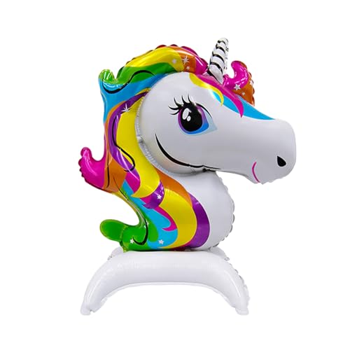 Einhorn Folienballon, Mini 3D Einhorn Luftballons Stehend, Einhorn Ballon Mädchen, Einhorn Deko Kindergeburtstag, Einhörner Deko,Einhorn Luftballon Tiere Ballons Geburtstag,Unicorn Birthday Decoration von VIKY