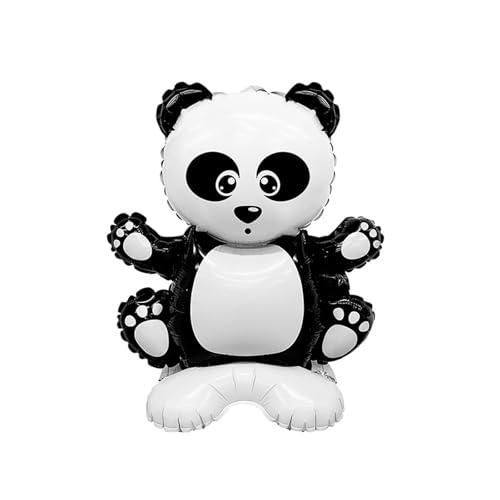 VIKY Panda Folienballon Stehend,Mini 3D Panda Luftballons Tiere Deko,Waldtiere Pandabär Helium Ballon,Dschungel Deko Geburtstag,Panda Deko Luftballon für Kindergeburtstag Deko,Safari Tiere Thema Party von VIKY