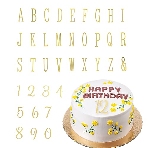 VIKY 37 Stück Happy Birthday Cake Topper Personalisiert Set, Figuren, Acryl Buchstaben für Torte Deko Zahlen 0-9 und A-Z GroßBuchstaben, Buchstaben Deko Torte, Tortendeko Gold Geburtstag, Hochzeit VIKY 37 Stück Happy Birthday Cake Topper Personalisiert Set, Figuren, Acryl Buchstaben für Torte Deko Zahlen 0-9 und A-Z GroßBuchstaben, Buchstaben Deko Torte, Tortendeko Gold Geburtstag, Hochzeit von VIKY