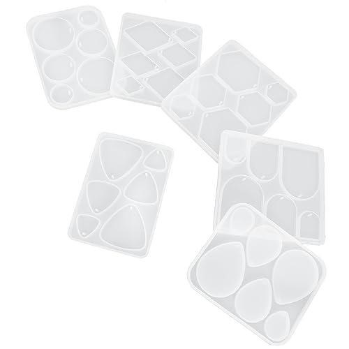 1 Satz Anhängerform Des Deckels Tonarmband Set Schlüsselanhänger Herstellungssets Würfel Hängende Verzierungen Epochen Silikon Schmuckformen Epoxid Silikonformen DIY 6 Stück VILLCASE von VILLCASE