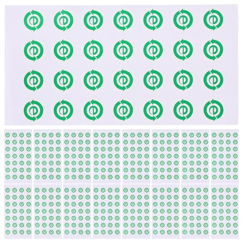 1 Satz Aufkleber Recyceln Stapelbarer Organizer Recycling-behälter-etikett Recycling-müllaufkleber Müll Aufkleber Elektronischer Recyclingaufkleber Zahlen Papier Green 500 Stück VILLCASE von VILLCASE