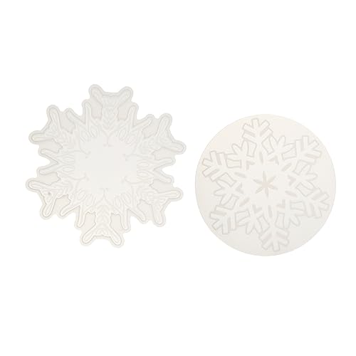 1 Satz Schneeflocke Silikonform Seifenformen Für Die Seifenherstellung Tischplatte Abs Diy Tassenmattenform Weihnachtsdeko Silikonform Hohle Schneeflockenform Cup-pad-form Weiß 2st VILLCASE von VILLCASE