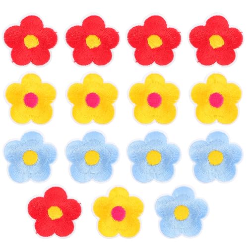 15St Patch Sonnenblumen künstliche Blumen Stoff Blumen häkeln bestickt Flecken dity dncing schulranzen schublehre Kleidungsdekoration Kleidungsdekore Aufnäher für Kinderkleidung VILLCASE von VILLCASE