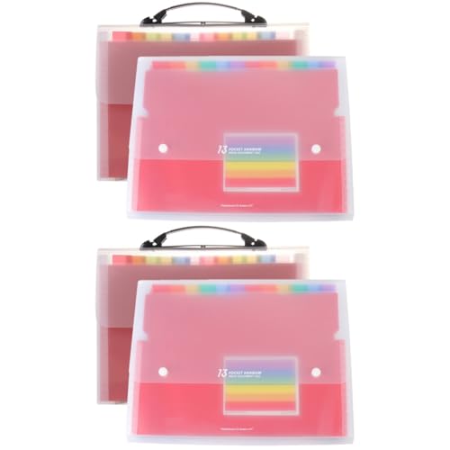 2 Sätze Ordner Papier Organizer Einziehbare Organizer Erweiterbarer Tür Dateispeicherhalter Projektpapier Dokumentenhalter Papierdatei Organizer Datendateitasche 2 Stück * 2 VILLCASE von VILLCASE